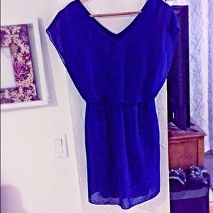 Blue Silk Dress